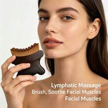 New Fishtail Lymphatic Massage Brush, Fishtail Design For More Stable Grip, Comes With Base And Box For Easier And Faster Travel Carrying, Durable Bristles, Top Choice For Massage, Great Gift For Holidays - Maroon - View 8