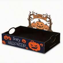 Wooden Fruit Storage Box, Candy Container And Open Modular Decorative Wooden Box Are Perfect Halloween Gifts For Friends And Family. - Black - View 5