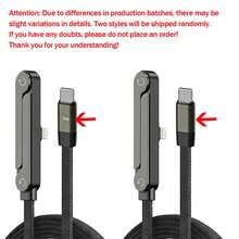 Foldable Phone Stand Data Cable 240W Multi-Angle Adjustable Nylon Braided Cable Type-C To Lightning 65W USB/Type-C To Type-C Interface Efficient Data Transfer Gaming Device Fast Charging Cable Compatible With IPhone, And Other Smart Devices - Black - View 11