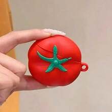 3D Cute Cartoon Tomato Bluetooth Earphone Protective Case Compatible With Redmi Buds 5 Pro 6 Lite, Soft Silicone Wireless Earphone Cover, Capa - Red Tomatoes - View 10