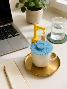 5pcs Creative Tower Crane Desk Ornament Set With Silicone Mat & Stainless Steel Tray - Multicolor - View 8