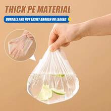 CHAHUA 180/360 Pcs Disposable Elastic Food Covers, Thick Stretchable Plastic Wrap Film, Multi-Purpose Dustproof & Waterproof Kitchen Storage Lids For Bowls, Plates, Bread Proofing, Leftovers & Party Supplies - White - View 6