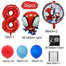 Hasbro Red, Blue, Light Blue Latex & Foil Balloon Set, Superhero Birthday Party Supplies - View 10