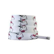 SANRIO 1雙可愛Hello Kitty扁平鞋帶 - 日系可愛印花，適用於運動鞋和休閒鞋。Hello Kitty印花鞋帶，耐用扁平鞋帶，讓您的運動鞋煥然一新。 - 查看 9