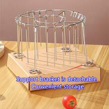 Detachable Vertical Grill Rack + 24 Skewers, Suitable For 3QT-6QT Air Fryer Oven, Kitchen And Outdoor BBQ Essential, Even Heating And Non-Burning, Suitable For Meat And Vegetable Roasting - Vertical Grill - View 12