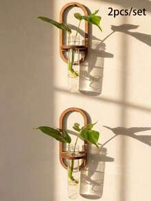 1pc/2pcs/3pcs Wall-Mounted Vase Planter Plant Propagation Station Wall Hanging Plant Holder Arch-Shaped Wall Hanging Propagation Vase Suitable For Indoor Plant Propagation Suitable For Living Room Bedroom Bathroom Study Bohemian Style Home Decor Rustic Style Decoration Indoor Greenery Display - Style 1 - View 14