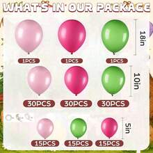 Juego de arco de globos de fiesta con 141 piezas de oso de dibujos animados rosa, disponible en múltiples colores y tamaños, adecuado para cumpleaños, baby showers, fiestas temáticas, accesorios de fotografía, decoraciones de eventos familiares y celebraciones de fiesta - Multicolor - Ver 4