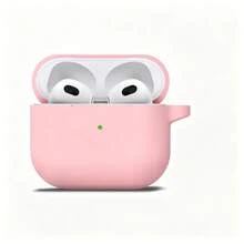 Étui de protection pour écouteurs rose compatible avec tous les modèles, coque souple en silicone, cadeau d'anniversaire - Rose pâle - Voir 1