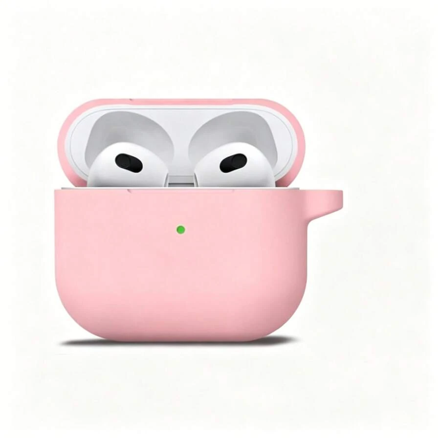 Étui de protection pour écouteurs rose compatible avec tous les modèles, coque souple en silicone, cadeau d'anniversaire - Rose pâle - Voir 1