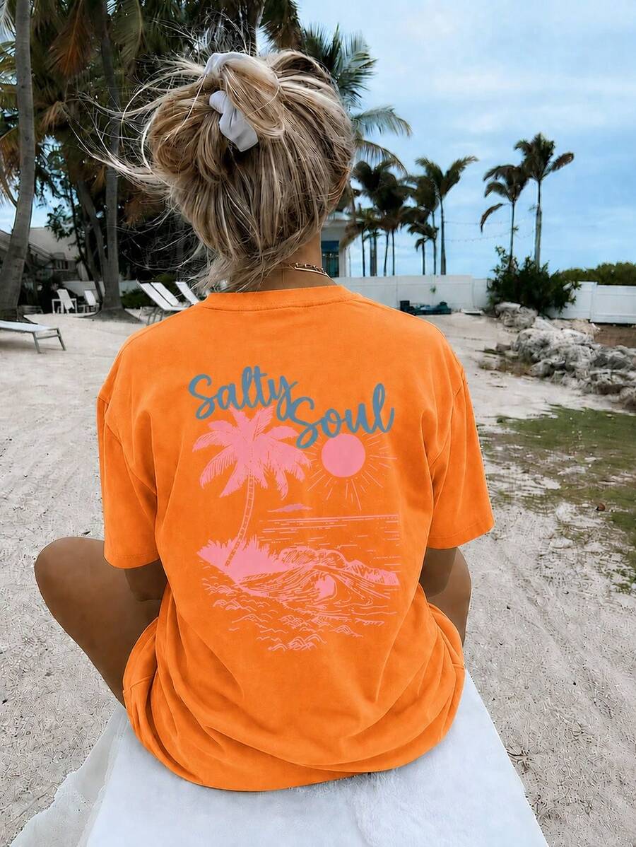 Women T-Shirts - Orange - View 1