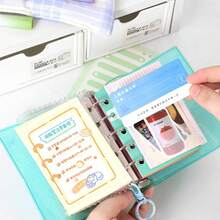 Lindas pegatinas transparentes de refuerzo para anillos de hojas sueltas, pegatinas autoadhesivas protectoras de agujeros, adecuadas para postales y páginas de planificador, útiles escolares - Unitalla - Ver 3