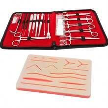 EQMED 20-Piece Instrument Dissection Kit With Suture Pad - View 3