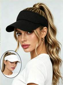 Unisex Adjustable Sun Visor Hat, Casual Multifunctional Breathable Sun Protection Cap, Suitable For Daily Wear, Fashion & Versatile - Multicolor - View 1