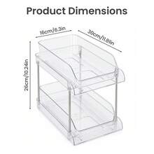 CD DVD Storage Rack Clear Plastic Drawer Organizer With Smooth Pull Out Drawers - Transparente - 2 niveles - Ver 5