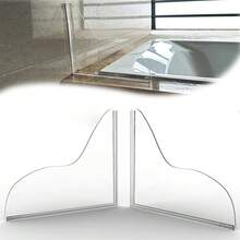 2 Pieces Of Transparent Acrylic Bathtub Splash Guard, Self-Adhesive Non Drilling Waterproof Barrier For Bathroom And Kitchen Sinks, Leak Proof Waterproof Tape, Keep The Floor Dry And Clean, Suitable For Showers, Sinks, And Countertops - White - View 11