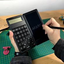 Scientific Calculator - 12 Digit Large Screen, With Notebook Mathematical Calculator, Middle High School Supplies And College Essentials 2-In-1 Folding Calculator Reusable Electronic Notebook With Stylus Pen Lightweight Pocket Size Design Perfect For Business And Personal Use Work Calculator - A - View 2