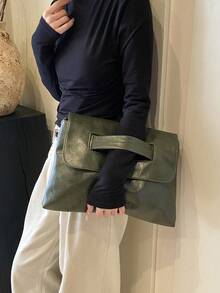 Dedoo 奢華迷人、優雅精緻，靜奢風大號黑色方形包，復古女款方形包，適合女性、女士、派對女孩，適合派對、婚禮、舞會、晚宴/宴會，送給媽媽、老師、朋友、伴娘的最佳禮物，母親節送禮首選 - 綠色 - 查看 6