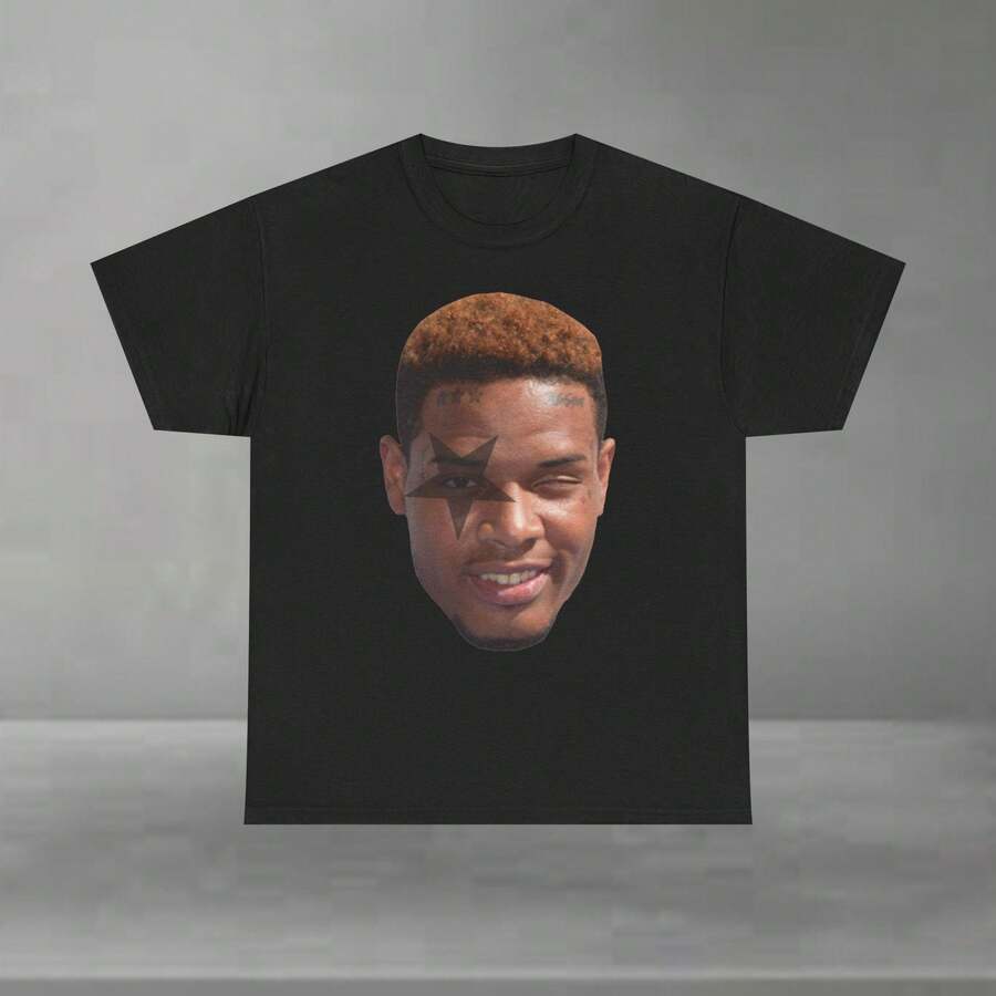 Unisex T-shirt i ren bomull, Fetty , Grafisk T-shirt, Y2k, Rapper, Trendig, Populär, Streetwear, sommar-t-shirt, sommaroutfit för kvinnor, sommaroutfit för män, dam-t-shirt, Kreativ Design, Utomhuslek, Cool Stil, Rolig Design, Söt Stil, Sommaroutfit. - Svart - Visa 1