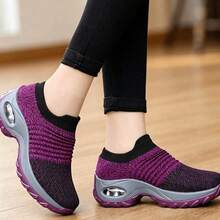 Zapatos para caminar para mujer, versátiles, transpirables, de suela suave y ligeros para exteriores. - Morado - Ver 7