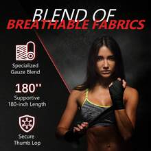 FIVING 1 Pair 450cm/177in Elastic Boxing Hand Wraps, 5cm Wide Breathable Wrist Support Bandages For Muay Thai MMA Kickboxing Training,Elastic Polyester Hand Protection Bandages For Men Women Martial Arts Workout - Multicolor - View 4
