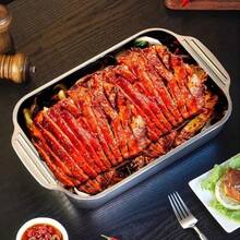 4-Piece (2 Stainless Steel Deep Pans And 2 Lids With Handles) Heavy-Duty Stainless Steel Rectangular Fish Baking Tray With Lid, Large Capacity Multi-Purpose Heating Tray, Suitable For Barbecue, Buffet And Home Cooking, Suitable For Dessert, Bread, Seafood, Suitable For Barbecue, Buffet And Home Cooking, A Must-Have For Holiday Cooking. - Multiple Styles - View 6