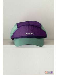 Gorra de camionero de malla transpirable, bordado de letras de bloque de color minimalista, gorra de béisbol unisex, versátil para exteriores de verano, adecuada para todas las estaciones - Multicolor - Ver 9
