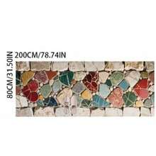 1 pieza Alfombra decorativa de estilo moderno con piedras de colores, decoración de dormitorio, alfombra pequeña, alfombra lavable, decoración de sala de estar, alfombra para exteriores - Multicolor - Ver 15