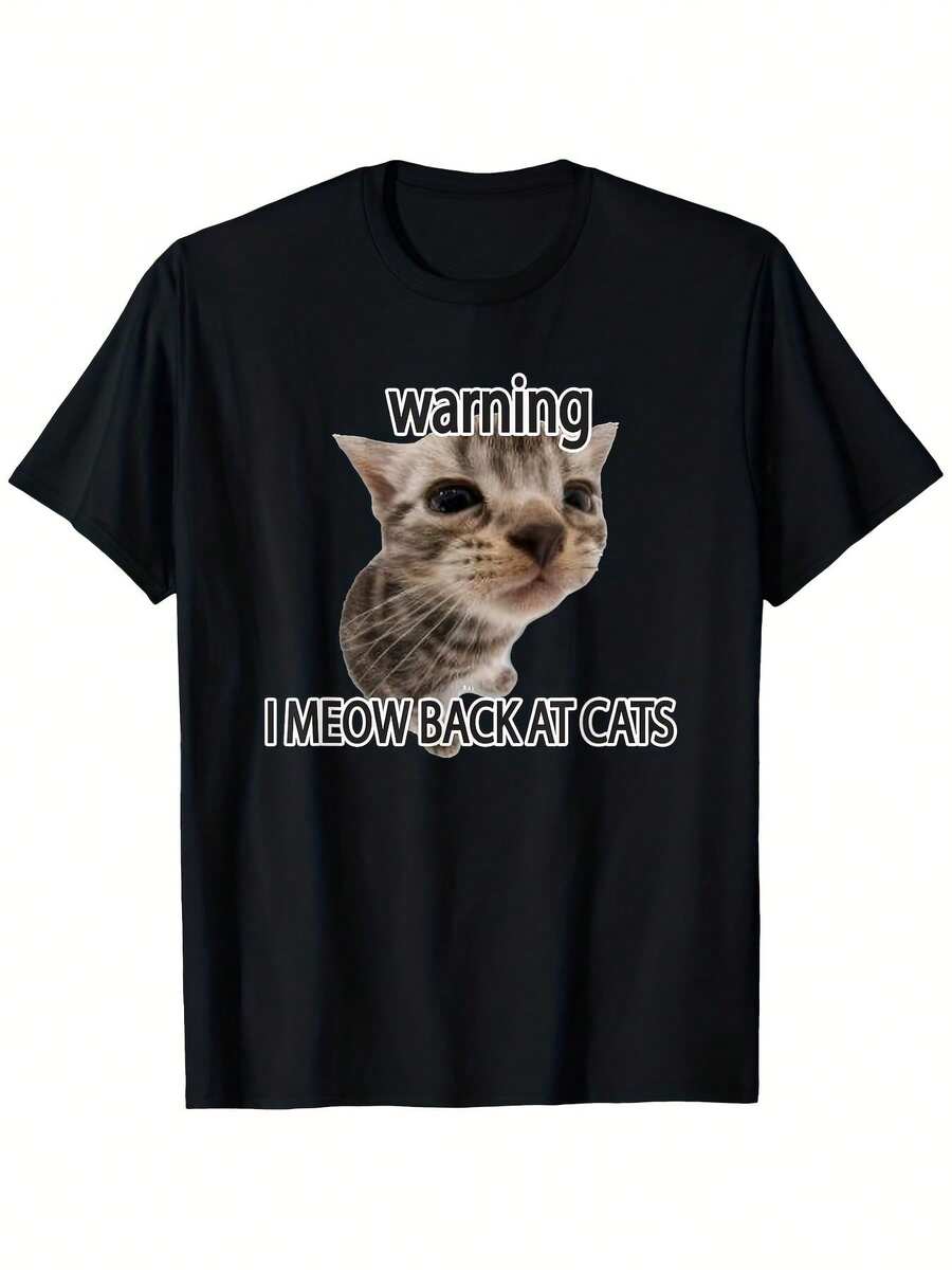 Camiseta con la divertida advertencia Maúllan en Respuesta a los Gatos - Camiseta vintage unisex de algodón, con ilustraciones de gatos y respuestas de maullidos, tela suave y elástica, disponible en tallas S-, un imprescindible para los amantes de los gatos, ropa divertida para dueños de mascotas.