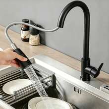 1PC 360 Degree Rotating Stainless Steel Kitchen Faucet, Easy To Clean Without Dead Corners - A - View 1
