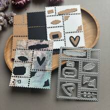 1 cái khuôn cắt kim loại mini hình tem bưu chính sáng tạo | khuôn dập nổi làm scrapbook, mẫu làm thiệp chúc mừng, phù hợp cho album thiệp, công cụ thủ công làm thiệp handmade - con tem - Xem 15