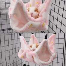 Hamster & Sugar Glider Warm Double-Layer Hanging Bed, Suspended Squirrel Sleeping Bag, Pet Supplies - A - View 3