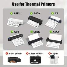 Thermal Paper For Portable Thermal Printer BPF Free Material Printing Paper Roll 2Rolls A4 - View 4
