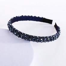 4pcs Random Crystal Baroque Beaded Headbands, Suitable For Birthday Party Hairband - Multicolor - View 4