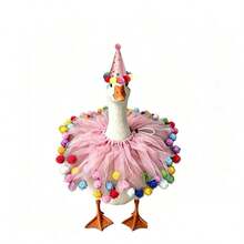2026 New Festival & Party Porch Goose Decor Set, 23 Inch White Goose With Outfit, Birthday Hat & Scarf - 第二組 - 查看 5