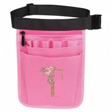 1pc Nursing Tool Waist Bag Nurse Medical Bag Rose Gold Initials A To Z Letter Pattern Multifunctional Adjustable Multi-Insert Bag, Pet Medical Care Bao Universal Multi Pocket Nurse Fanny Pack Multi Pocket Waist Organizer Belt With Adjustable Waist Strap Work Pocket Medical Supplies Storage Waist Pouch Organizer Pouch - Pink - View 31