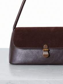 CHICVUE Túi Baguette Retro Niche Phong Cách Mới Thời Trang Túi Đeo Hông Kiểu Pháp Túi Đeo Vai Túi Đi Làm - Cà phê nâu - Xem 5