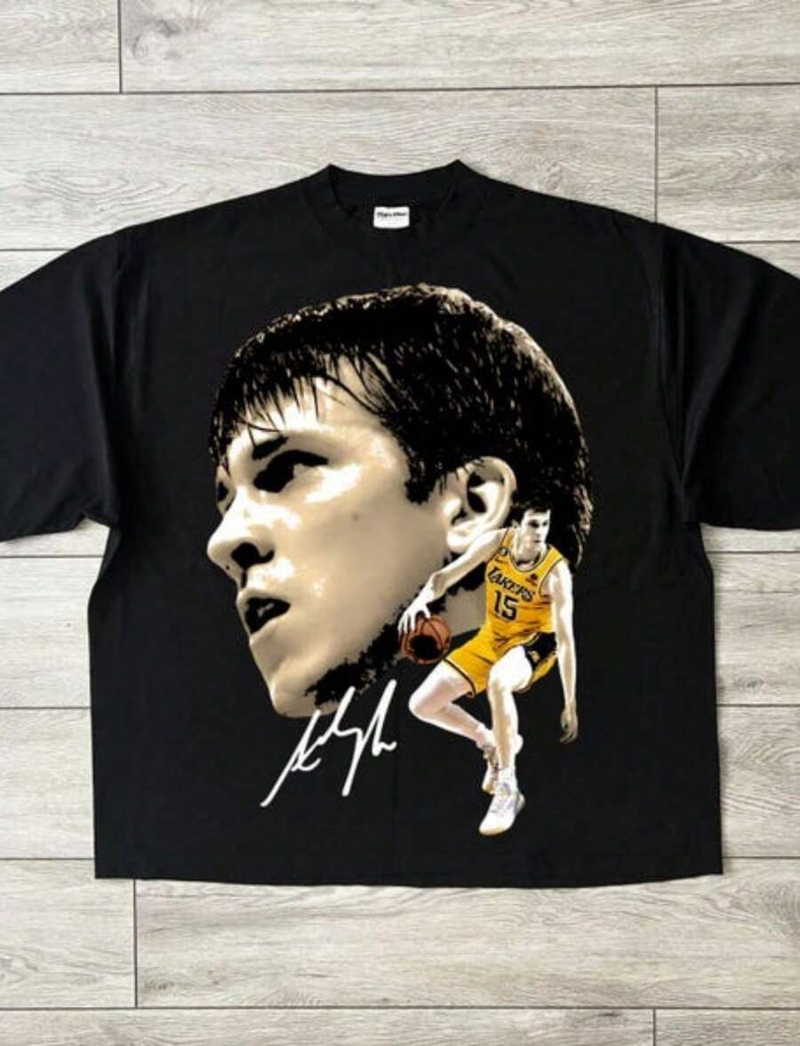 Austin.Reeves PNG Design,Großes Gesichtsdesign,T T-Shirt-Design,Basketball-Design,PNG Dokument,Geeignet DTF - Schwarz - Übersicht 1