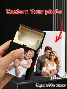 1/2pcs Minimalist Black & White Plastic Cigarette Case, Holds 20pcs 84mm Cigarettes, Personalized Magnetic Flip-Top Cigarette Box, Fashionable & Durable Plastic Design, Suitable For Men & Women - Style a - View 7