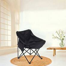 Black Home Leisure Single Chair, Compact Foldable Seat With Side Pocket, Suitable For Both Outdoor And Indoor Use, Ideal For Sauna, Camping, Beach, And Home Use. Multi-Functional Leisure Chair, Indoor And Outdoor Seating, Dual-Purpose Chair, Single Seat, Functional Aesthetics, Minimalist Black Design, Lightweight Yet Sturdy, Suitable For Families And Residents Of Small Spaces - Black - View 9