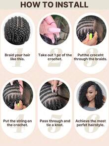 CEXXY Braided Human Hair Extensions In A Bohemian Style – Carefully Crafted From 100% Real Human Hair. This Extension Product Consists Of Naturally Curly Burmese Hair. Specifications: 50 Grams / 40 Pairs. - Natural Black - View 6
