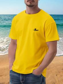 T24-T240923-S Wave 180G Camiseta de manga corta estampada para hombre - Blanco - Ver 5