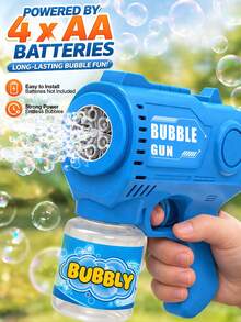 Children's Fully Automatic Bubble Gun, 26th Year Model. Automatic Bubble Blowing Machine, With Leak-Proof Design. Portable Electric Bubble Toy, Suitable As A Gift For Boys And Girls At Birthday Parties. (Without Batteries And Without Bubbles) - Multicolor - View 8