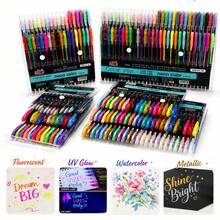 Glitter Gel Pen Set, Colorful Styles, Suitable For Diary Writing, Note Taking, Planner Decoration, Doodling And DIY Craft Making, Back To School - 12 Colors - View 3