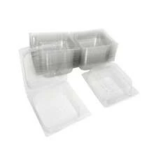 Caja de plástico rectangular transparente desechable con tapa, envase de embalaje para repostería, pasteles, rollos suizos, mochi y ensaladas de verduras - transparente - Ver 10