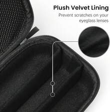 Euuztu Travel Sunglass Organizer, Hard, Portable Multiple Glasses Storage Women Men - 黑色 - 查看 6