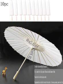 10件/6件/4件/1件 多尺寸 30cm/40cm/60cm 直徑 手工傳統新娘傘，婚禮裝飾配件，優雅攝影道具與派對用品，無需電源，遮陽傘 - 白色 - 查看 19