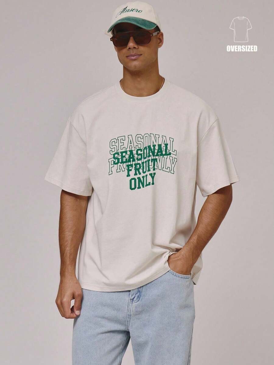 Musero Camiseta gráfica de manga corta oversize / Primavera y Verano - Blanco - Ver 1