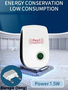 1/2/4pcs Ultrasonic Indoor Pest Repeller, Dual-Frequency Ultrasonic & Electromagnetic Wave Repels Pests, 360° Wide Coverage, Physical Pest Control, Effective Against Mosquitoes, Bugs, Mice, Fleas, Pest Repeller, Suitable For Home, Kitchen, Office, Hotel, Warehouse - US A Type Plug(110-127V) - View 8