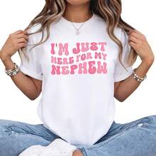 I'm Just Here For My Nephew T-Shirt For Aunts And Uncles Celebrating Playful Nephew Love And Family Bonding - Black - View 3