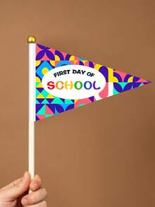 1/10/20 Customized Opening Ceremony Flags, School Photo Props, Flags For School Reunion, Decoration For School Party, School Reunion Gifts, Returning To School Items, Classroom Decorationsschool Essentialsschool Supply's - Multicolor - View 11